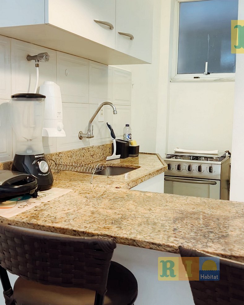 Apartamento 1210 com Vista mar Copacabana Posto 5