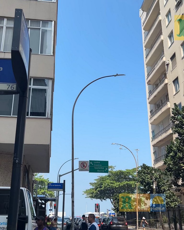 Apartamento 1210 com Vista mar Copacabana Posto 5