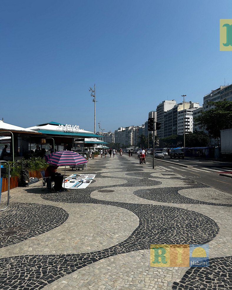 Apartamento AG1204 - 1 min da Praia de Copacabana