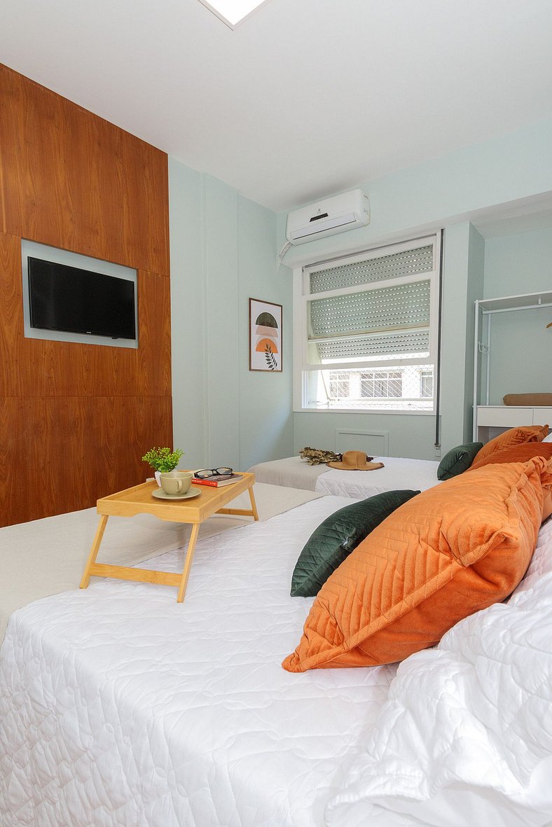 Apartamento AG905 - 1 min da praia de Copacabana