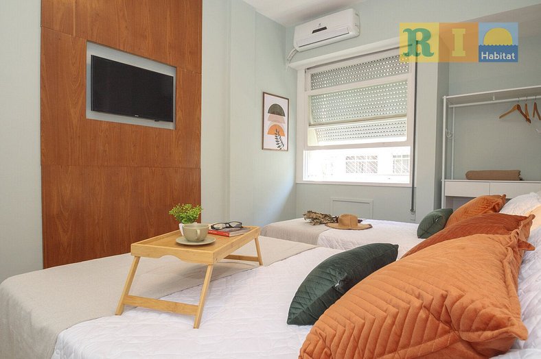 Apartamento AG905 - 1 min da praia de Copacabana