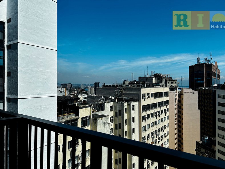 Estúdio sofisticado no centro do Rio com vaga de garagem